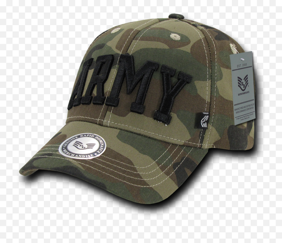 Rapid Dominance Us Army Logo Text 3d Woodland Camo Camouflage Military Baseball Ball Caps Hats - Military Camouflage Png,Army Logo Images