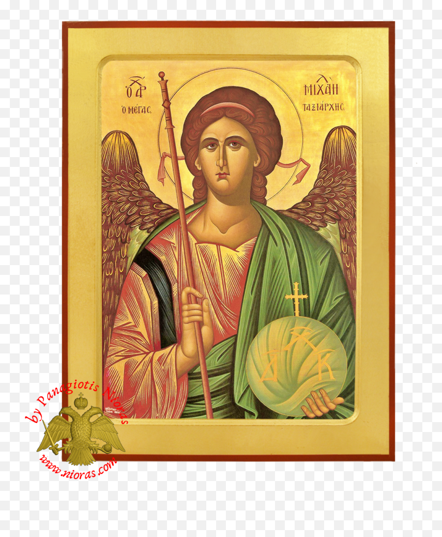 Archangel Michael Byzantine Wooden Icon - Saint Michael The Archangel Orthodox Icon Png,Icon Of St Michael The Archangel