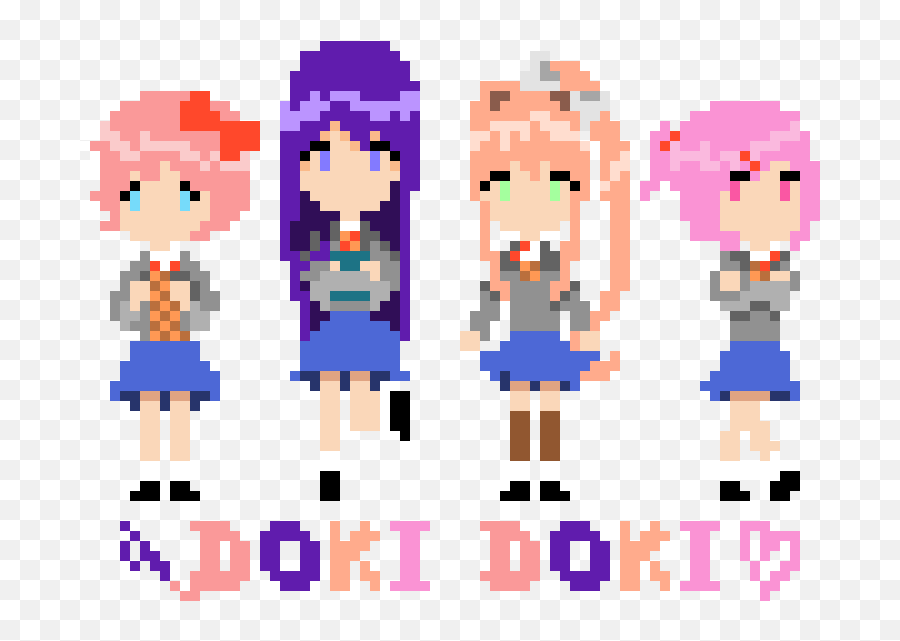 Doki Literature Club Pixel Art Maker - Doki Doki Literature Club Art Png,Doki Doki Literature Club Logo Png