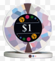 1 Dollar Chips Ceramic Mosaic - Circle png