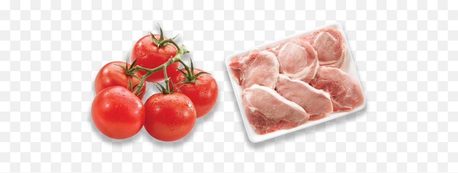 Seared Pork Chops With Tomatoes Food Basics - Plum Tomato Png,Pork Chop Icon