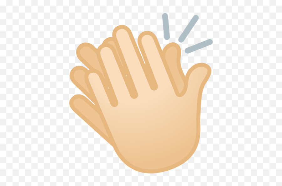 Clapping Hands Light Skin Tone Emoji - Download For Free Emoji De Aplausos Png,Hand Clapping Icon