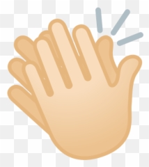 Clapping Hands Light Skin Tone Emoji - Download for free De Aplausos png