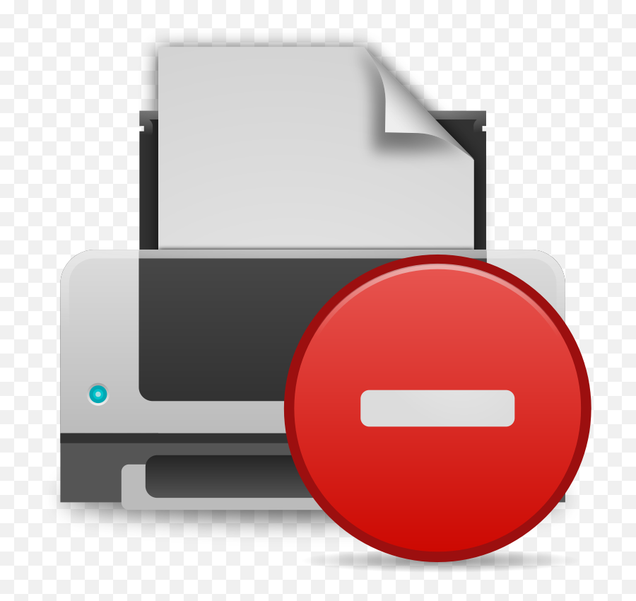 Printer Error Icon - Openclipart Png,Error Icon Transparent