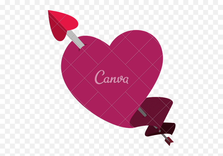 Heart And Arrow Icon - Canva Girly Png,Heart Arrow Icon