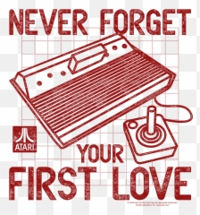 Atari First Love Juniors T - Atari Never Forget Your First Love Png,Atari Logo Png
