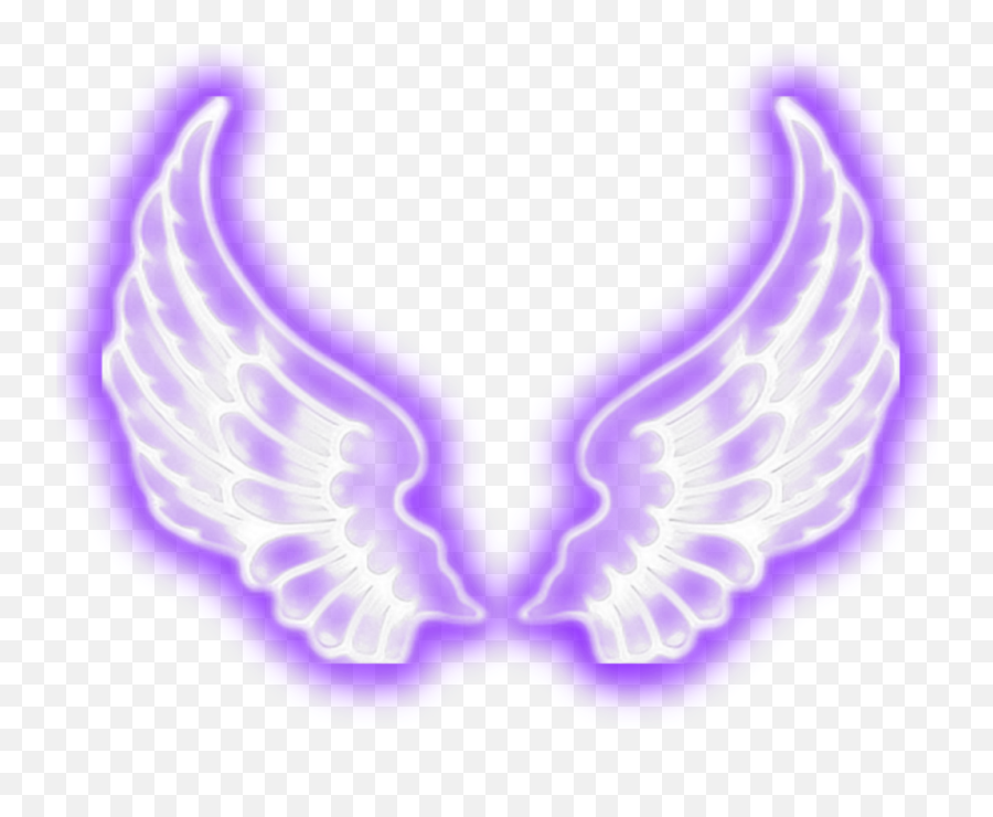 Angel Wings Purple Neon Tumblr Aesthetic - Neon Angel Wings Png,Angel Wings Logo