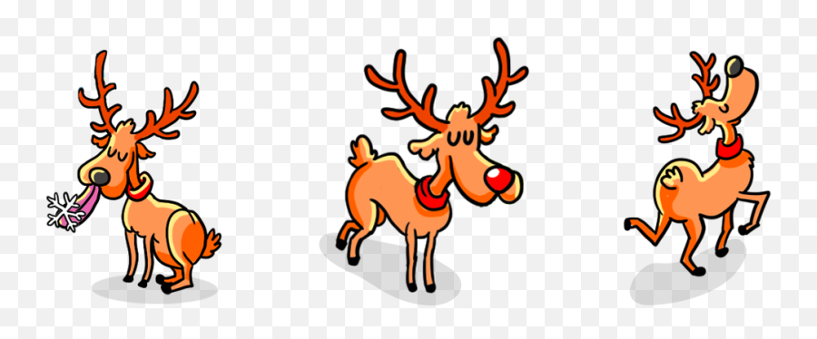 Can You Find All The Reindeer In This Illustration - Cartoon Png,Santa And Reindeer Png