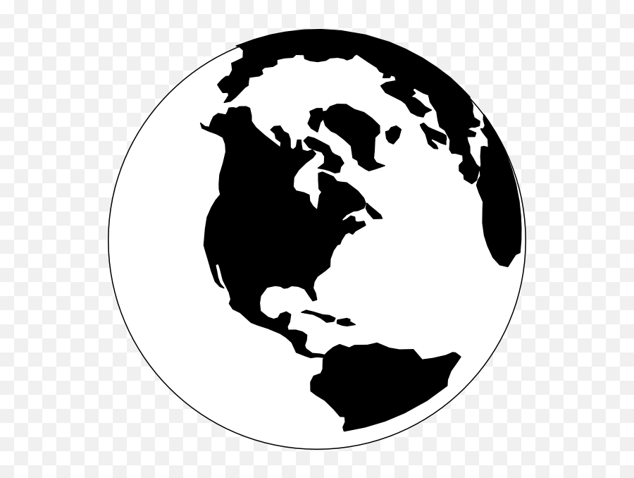 Sun Moon And Earth Vector Freeuse - Black And White World Logo Png,Earth Clipart Transparent Background