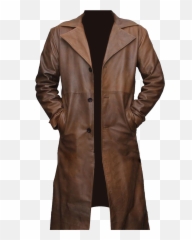 Coat Png Images Free Download - Leather Brown Trench Coat,Coat Png