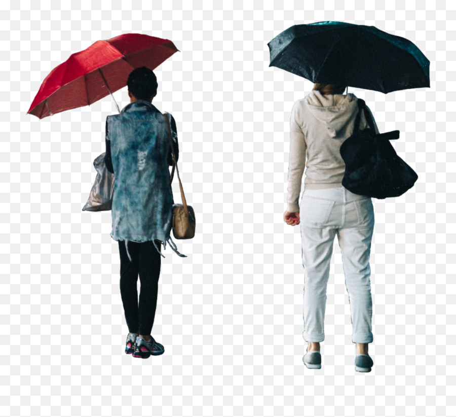 Op Pexels Cutout Females Umbrellas Rain - Rain Png,Rain Overlay Transparent