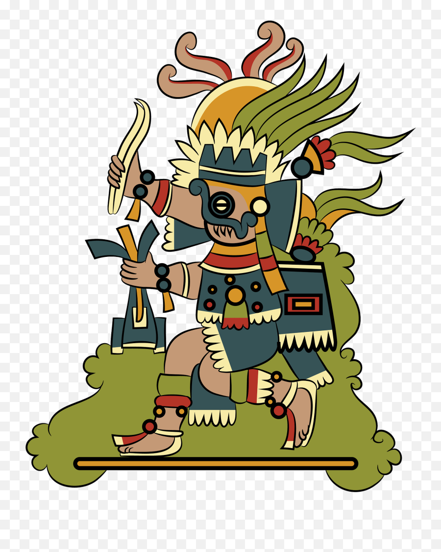 Tlaloc Aztec God Of The Rain Clipart - Tlaloc Png,Aztec Png