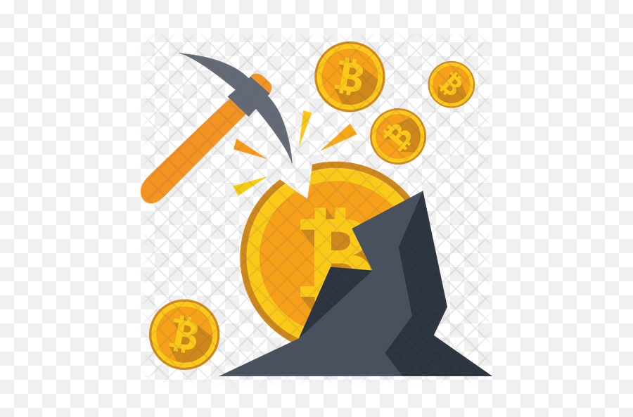 Bitcoin Mining Icon Of Flat Style - Bitcoin Mining Icon Png,Bitcoin Logos
