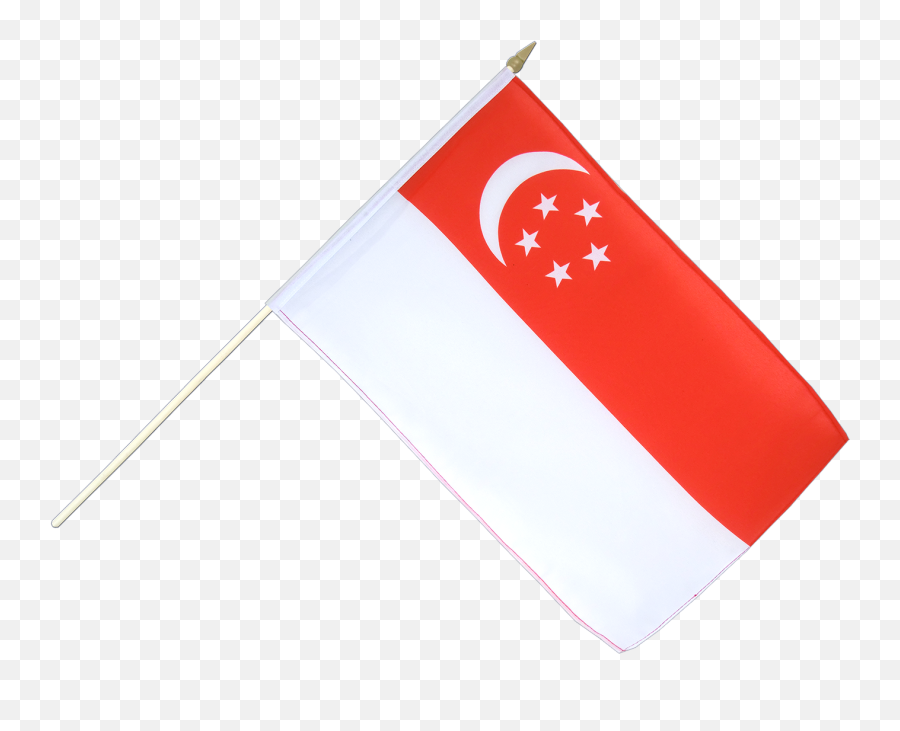 Flag Fahne National Singapore Free Png - Singapore Flag With Stick Transparent,Red Flag Png