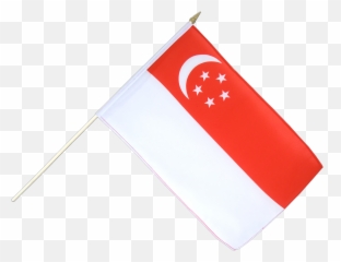 Flag Fahne National Singapore Free Png - With Stick Transparent