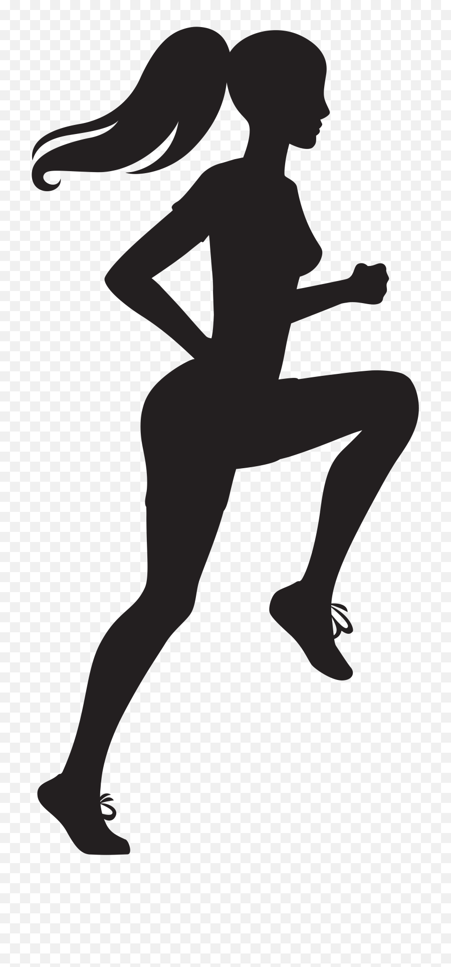 Woman Silhouette Transparent Image - Fitness Woman Silhouette Png,Running Transparent