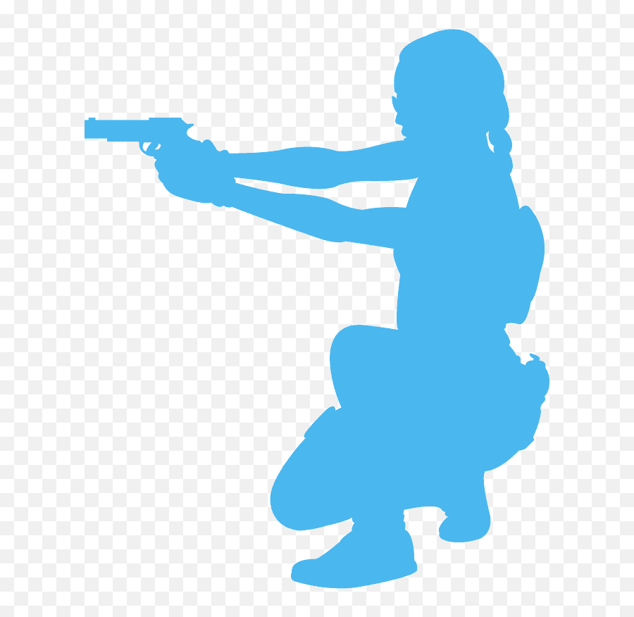 Woman With Gun Silhouette - Free Vector Silhouettes Creazilla Girl Silhouette Shooting Transparent Png,Gun Silhouette Png