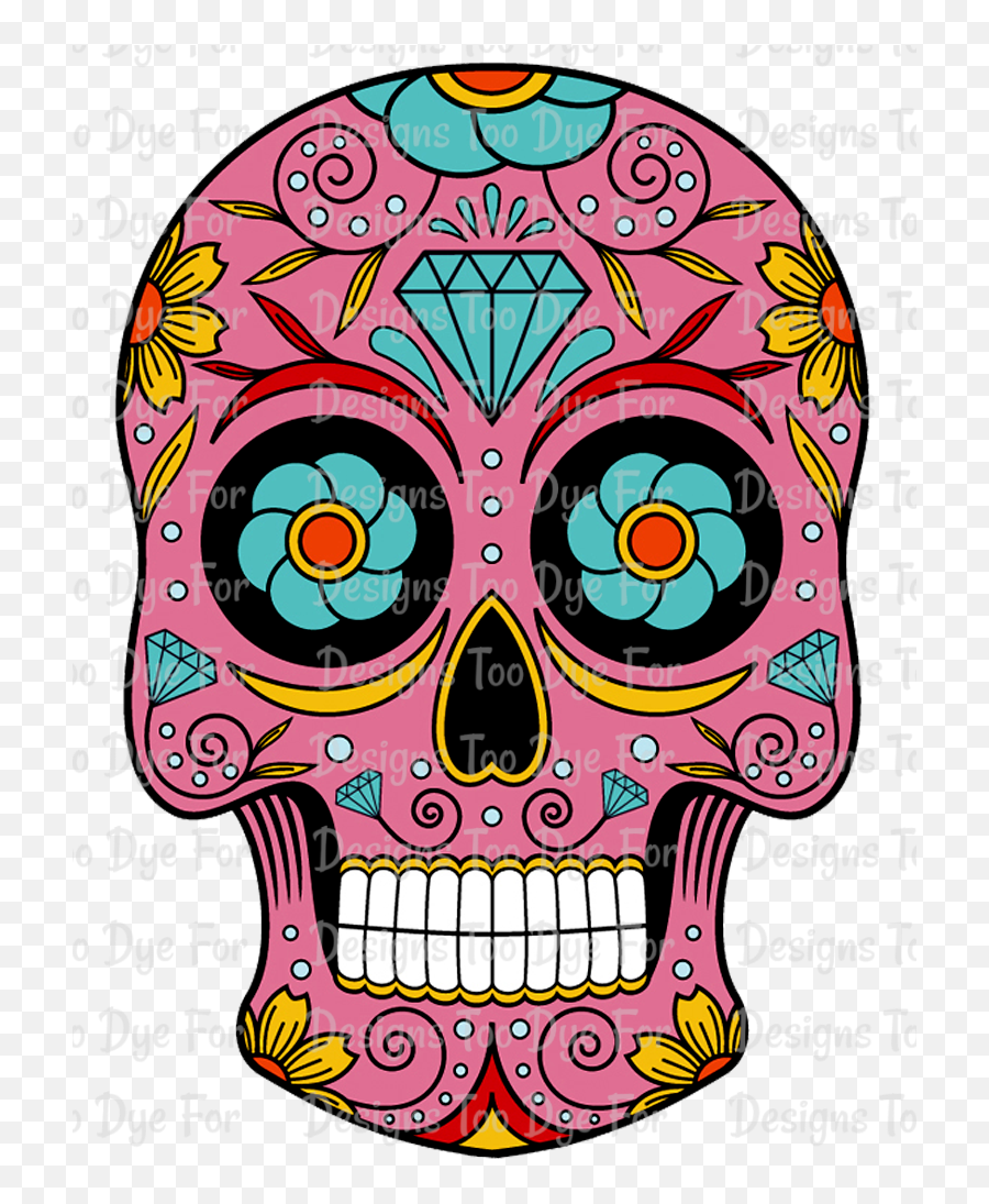 Sugar Skull - Pink Calaveras Mexicanas Clipart Full Size Skull Day Of The Dead Pink Png,Calavera Png