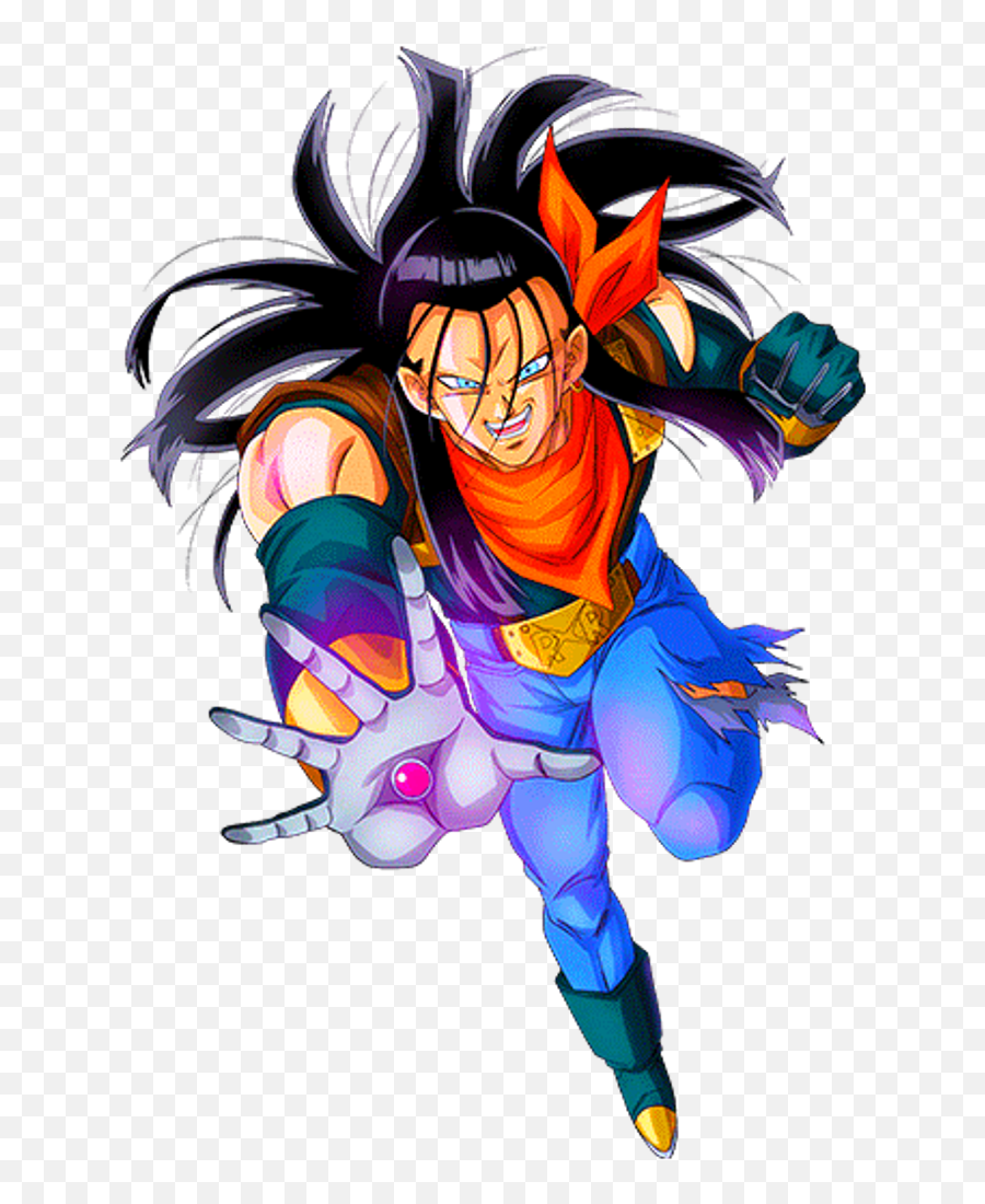 Android Sticker - Dragon Ball Gt Super 17 Png,Android 17 Png