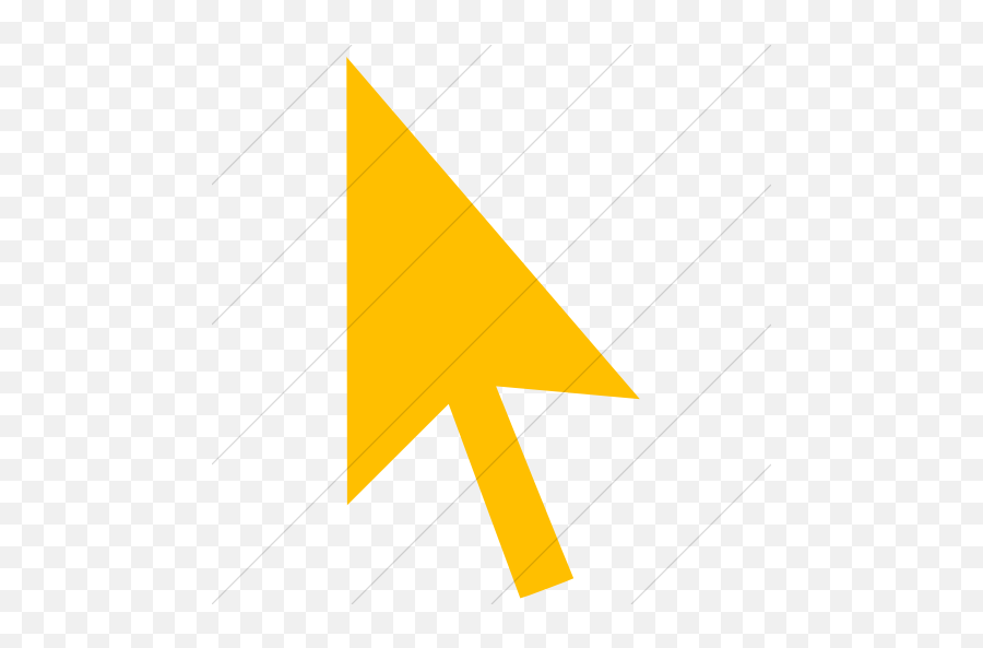 Iconsetc Simple Yellow Classica Mouse Pointer Icon - Mouse Cursor Png,Mouse Icon Transparent