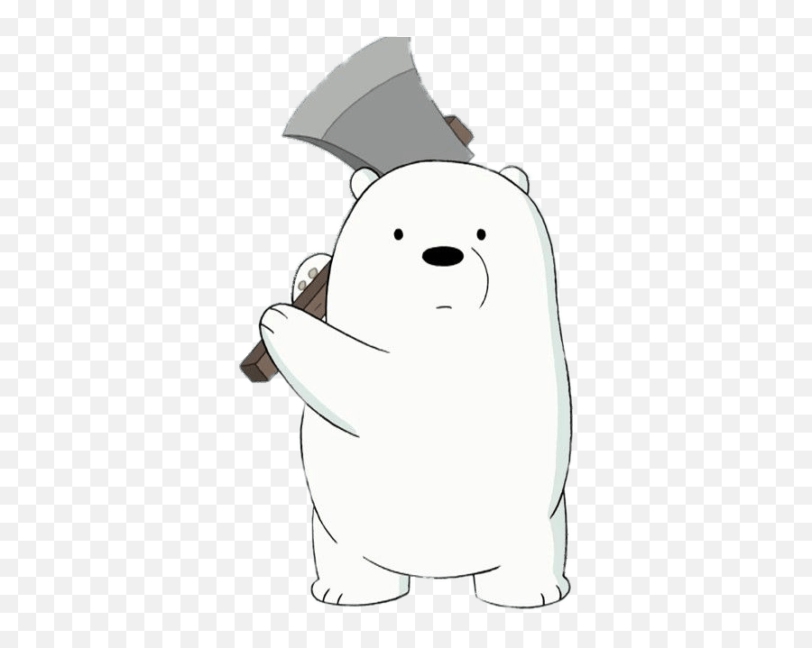 Ice Bear Holding An Axe Transparent Png - Ice Bear With Axe,Ice Bear Png