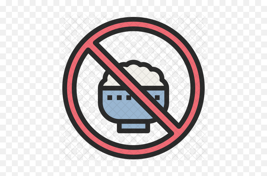 No Rice Icon Of Colored Outline Style - Cancelled Flight Icon Png,Rice Logo