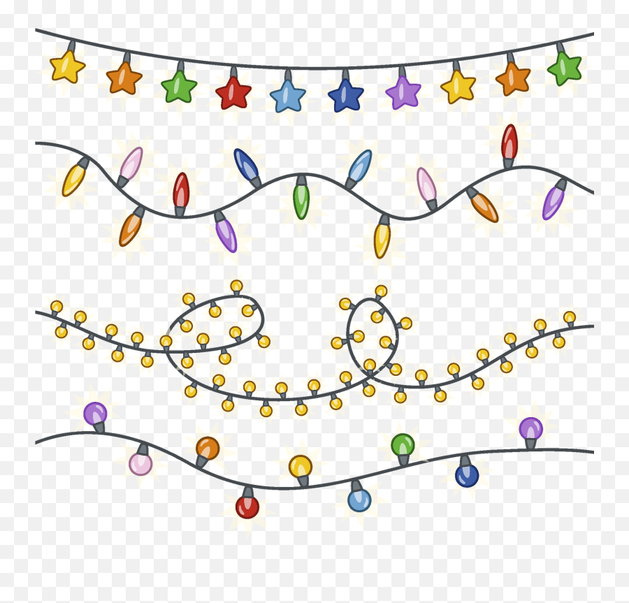 Christmas Lights Clipart Free Download Transparent Png - Decorative,Christmas Lights Transparent