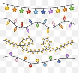 Christmas Lights Clipart Free Download Transparent Png - Decorative,Christmas Lights Transparent