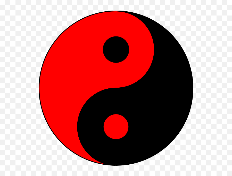 Yin Yang Black And Red Png - Good And Bad Symbol,Yin Yang Png