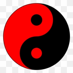 Yin Yang Black And Red Png - Good Bad Symbol