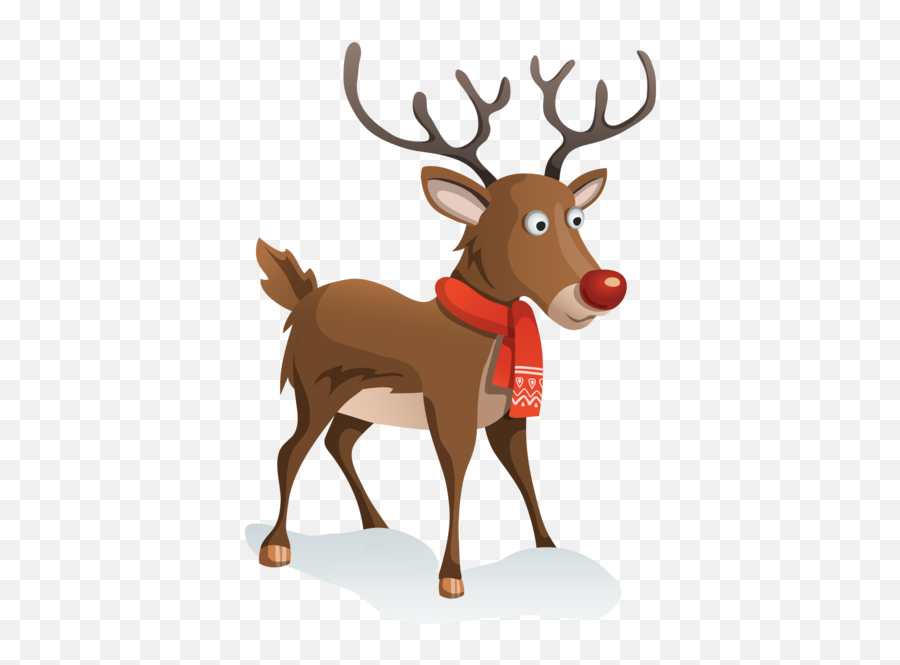 Rudolph Reindeer Santa Claus Deer For - Animal Figure Png,Christmas Antlers Png
