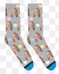 Custom Candy Hearts Socks - For Teen Png,Candy Hearts Png