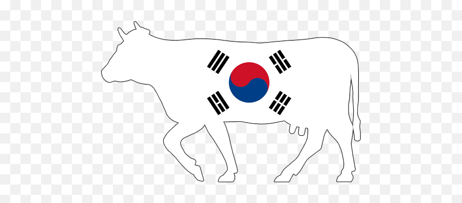 Download South Korea Cow Icon - South Korea Flag Png Image Dream League Soccer Korea Logo,Cow Icon