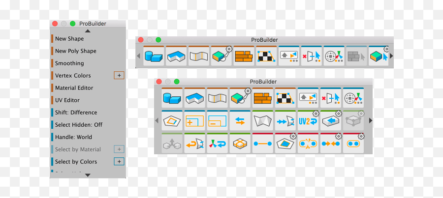 Customizing Probuilder - Vertical Png,Toolbars Icon