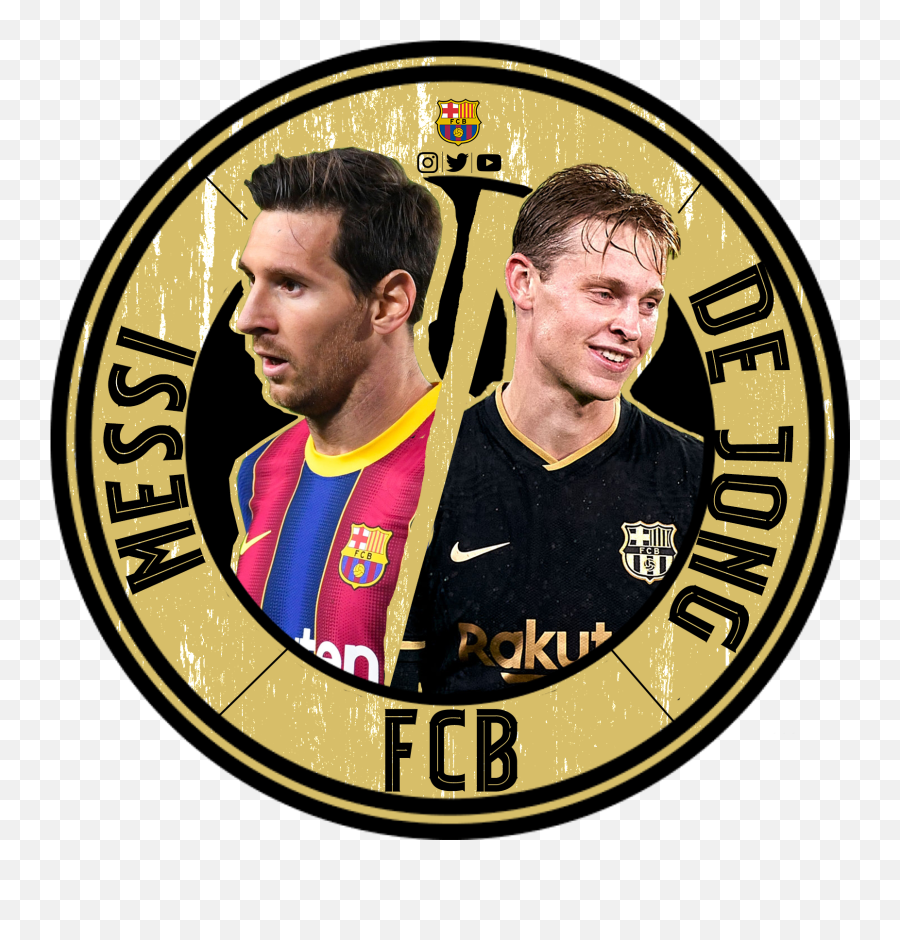 Messi De Jong Fcb - For Men Png,Smile Messi Icon Circle