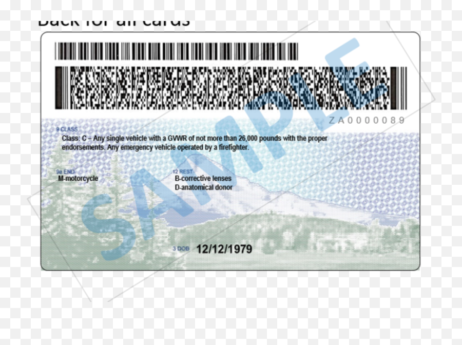 New Design For Oregon Drivers License - Barcode Png,Dmv Icon