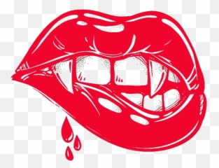 Vampire Teeth Png Clipart Background - Vampire Lip Drawing,Vampire Teeth Png