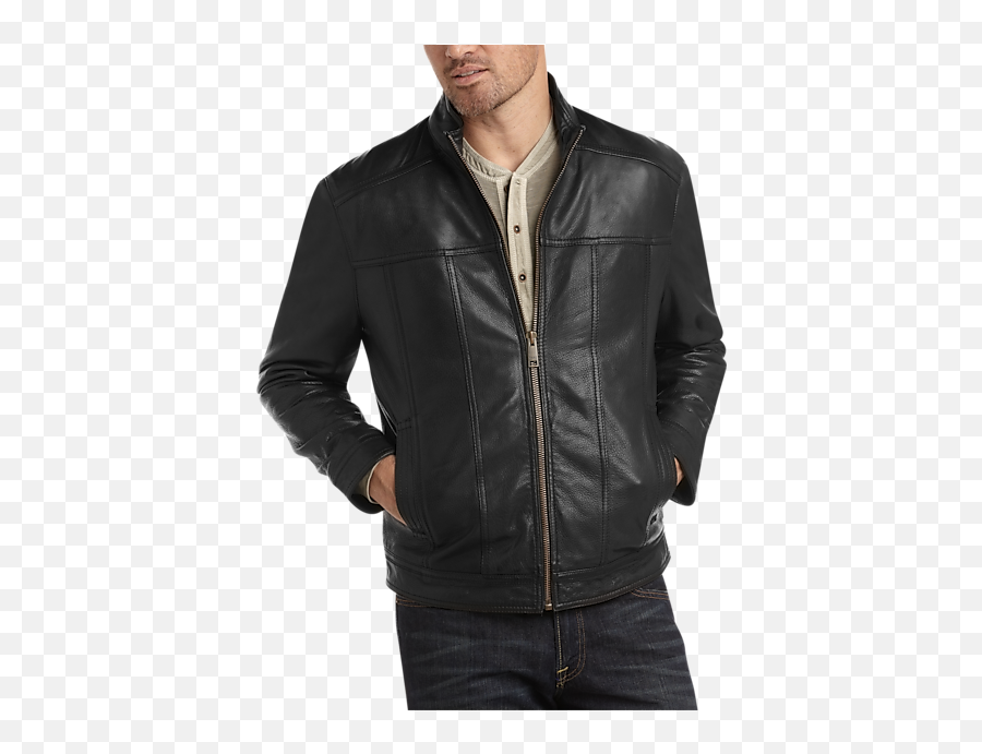 Marc New York Black Leather Bomber Jacket - Menu0027s Menu0027s Solid Png,New Icon Leather Jacket