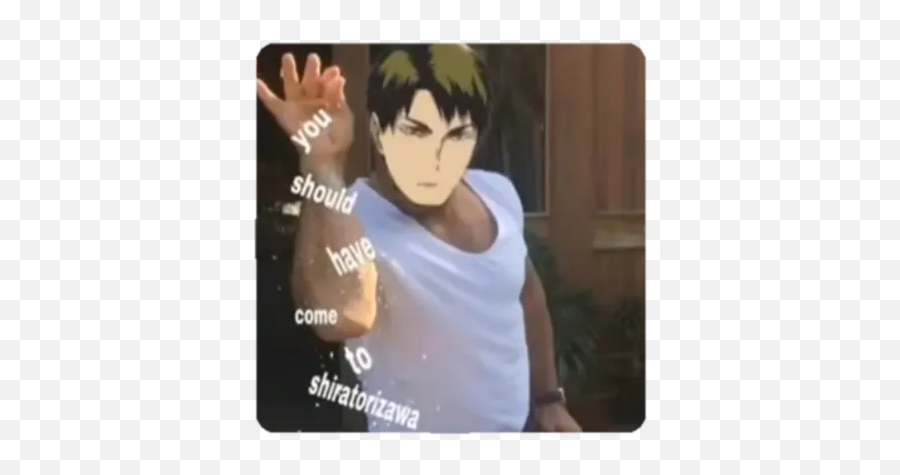 Anime Memes 3 By Hira - Sticker Maker For Whatsapp You Should Have Come To Shiratorizawa Salt Meme Png,Anime Meme Icon