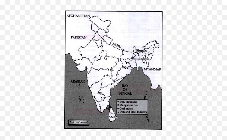Superimpose The Maps Showing Distribution Or Iron - Ore India State Outline Map Png,Iron Ore Icon