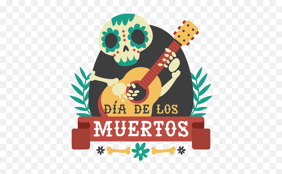 Day Of The Dead Skeleton Guitar Logo - Day Of Dead Logo Png,Day Of The Dead Png