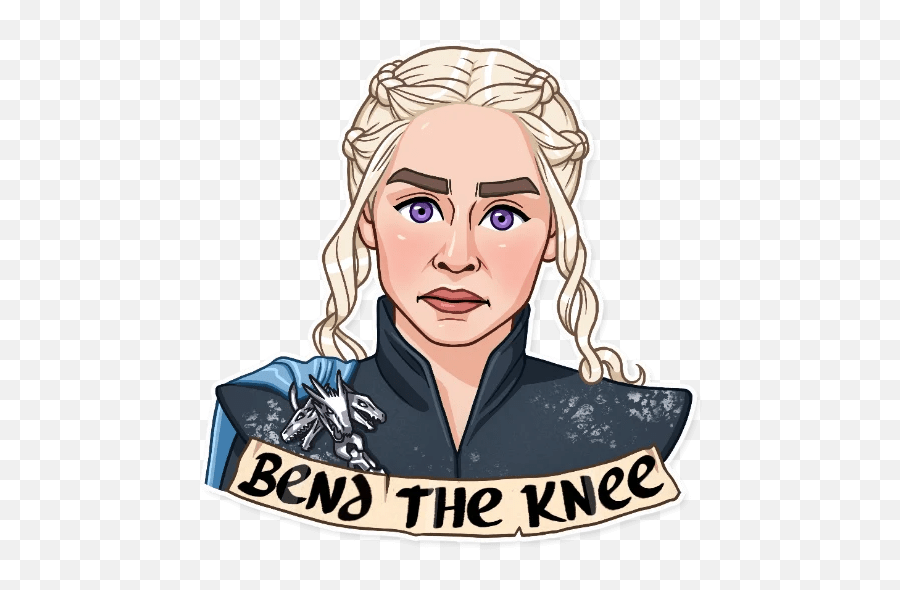 Telegram Girl And Dog - Got Sticker Png,Daenerys Icon