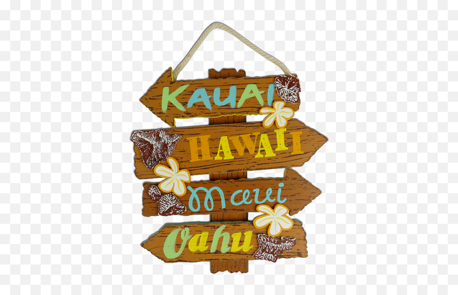 Hawaiian Islands Wood Sign - Hawaiian Signs Png,Hanging Wooden Sign Png
