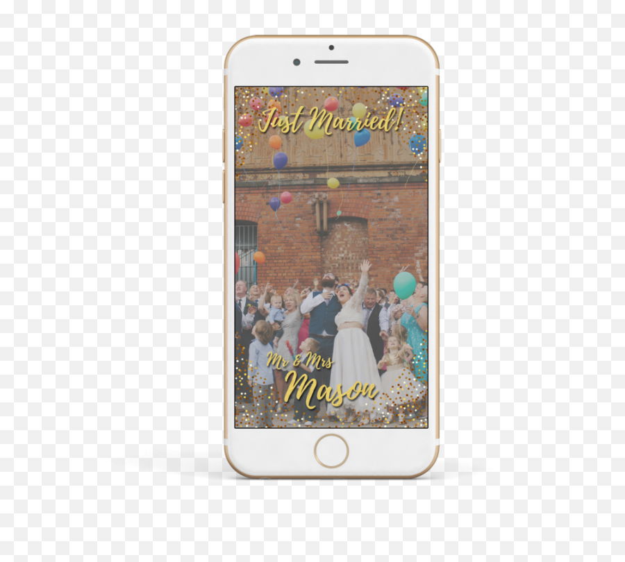 Just Married Gold Confetti Snapify - Iphone Png,Gold Confetti Png