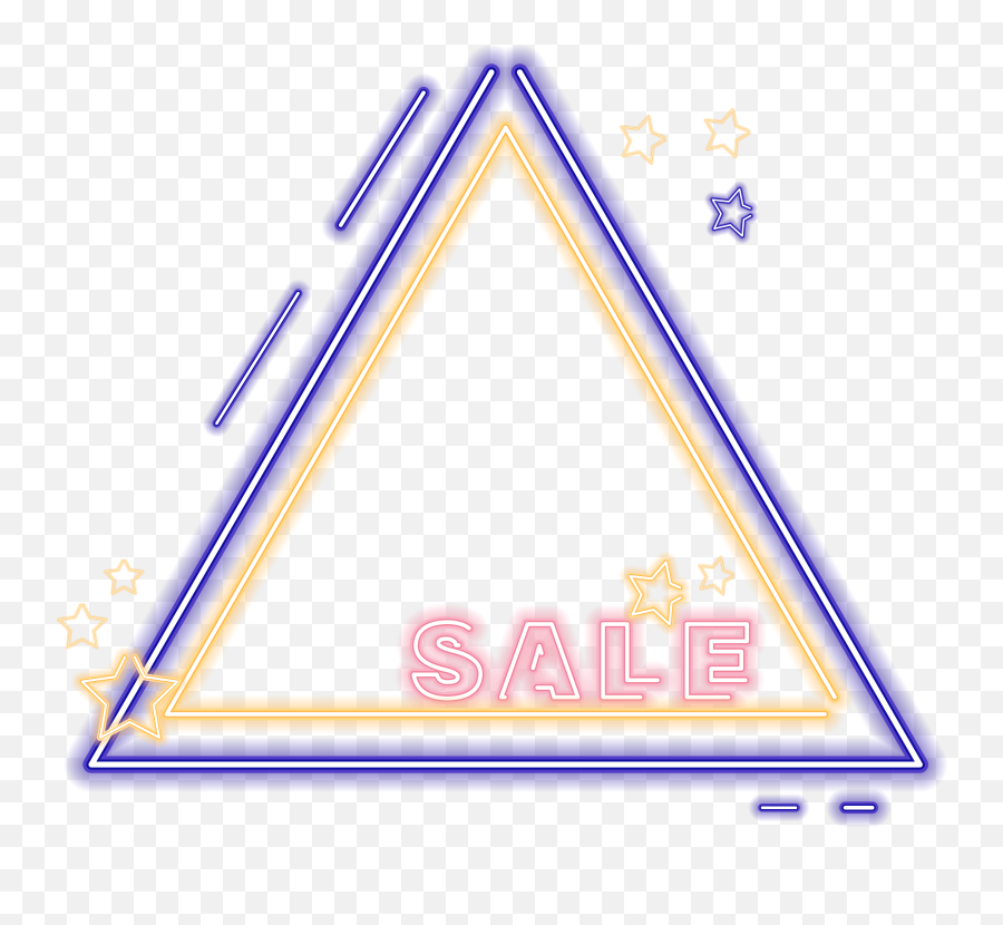 E Commerce Border Neon Elements Png And - Portable Network Graphics,Geometric Border Png