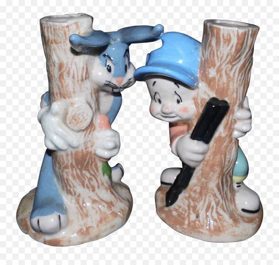 Vintage Evan K Shaw American Pottery Bugs Bunny Elmer Fudd - Figurine Png,Elmer Fudd Png