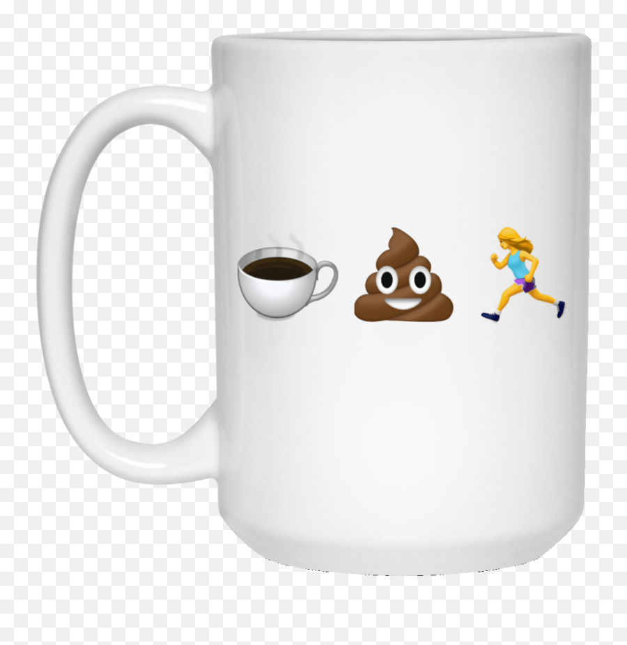 Coffee Poop Run Emoji Mug - Signs Nutrition Facts Mugs Png,Coffee Emoji Png
