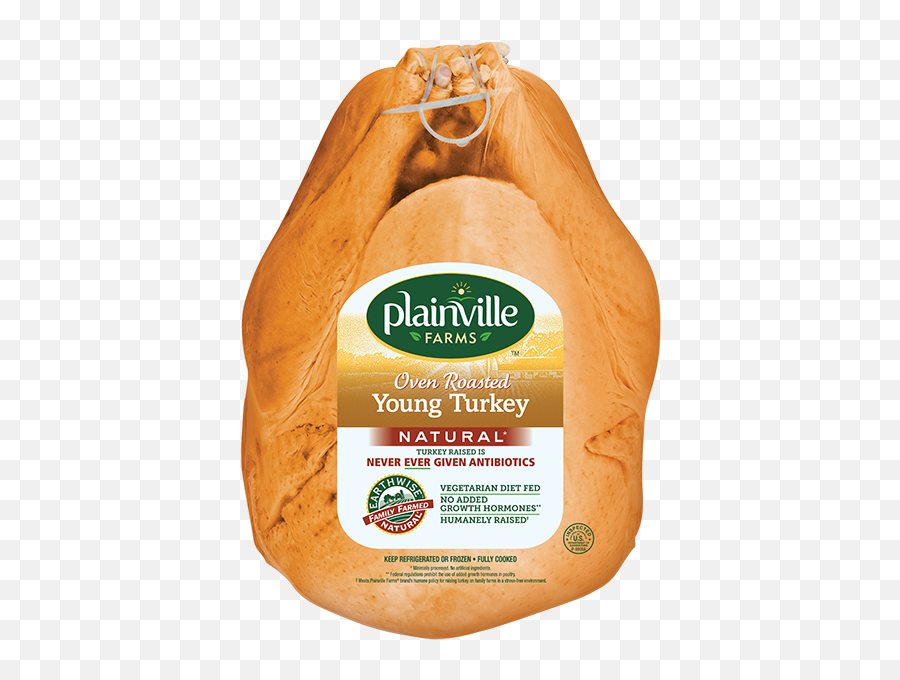 Natural Roasted Whole Turkey Plainville Farms - Plainville Organic Turkey Ground Png,Cooked Turkey Png
