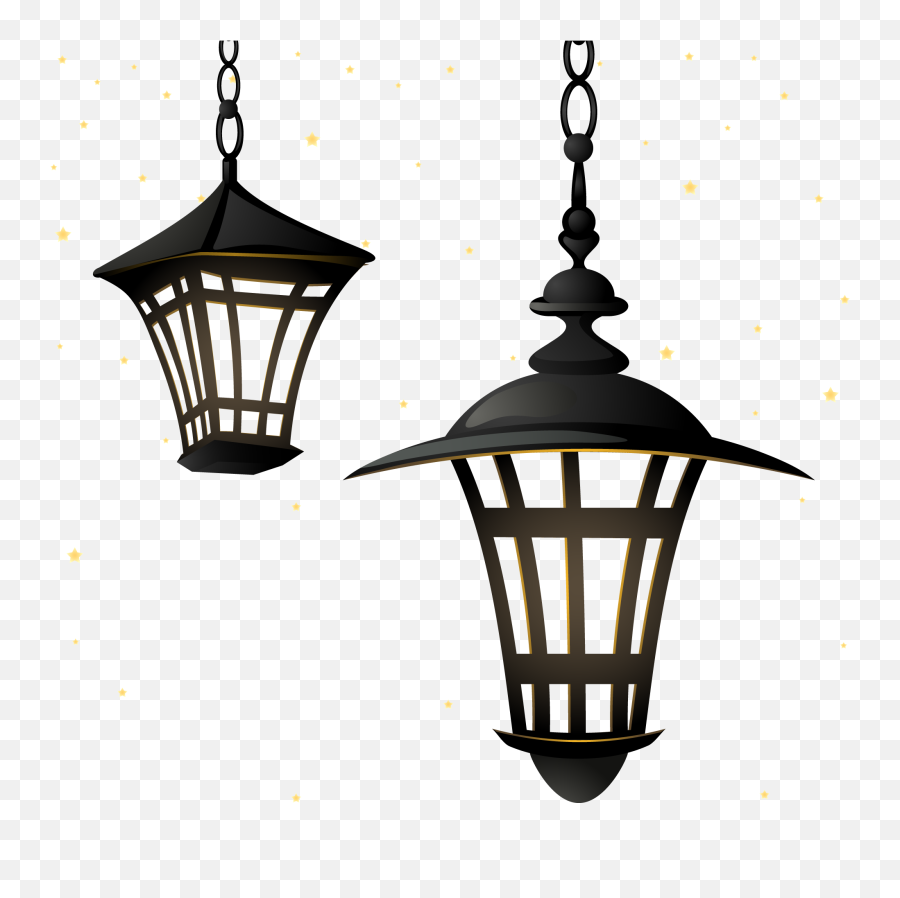 Vector Street Light Lamp Chandelier - Vector Lampion Ramadhan Png,Hanging Light Png
