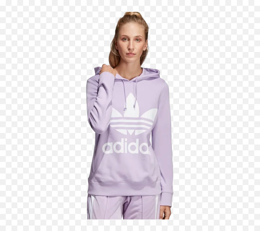 Adidas Originals Trefoil Hoodie Purple Glow - Adidas Hoodie Violet Womens Png,Addidas Png